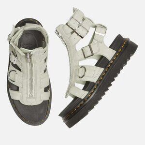 DR. MARTENS SIZE 10 WHITE GLADIATOR SHOES